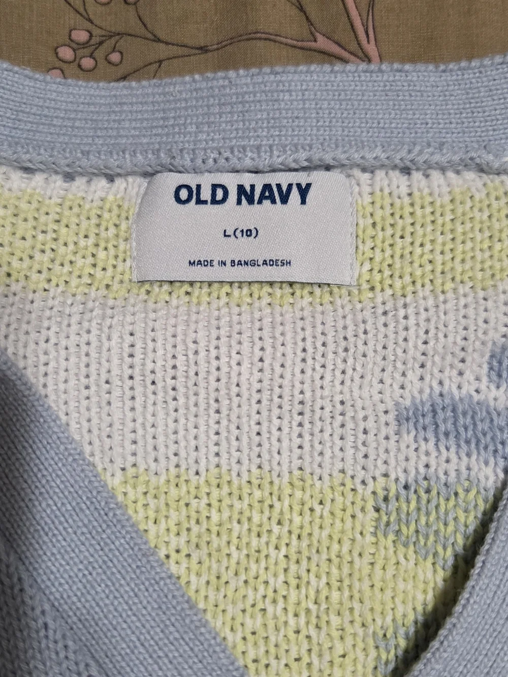 Old Navy Black Cardigan with Pink Smiley Dot Knit